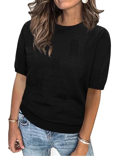 Totatuit Pullover Damen Shirt Basic Top Hoher Kragen Slim Fit T-Shirt Top...