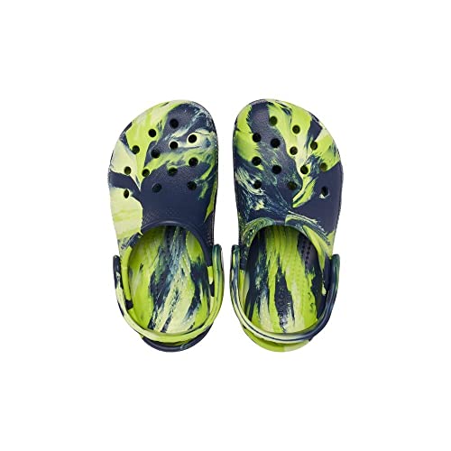 Image of Crocs Kids' Classic Marbled Tie-Dye Clogs