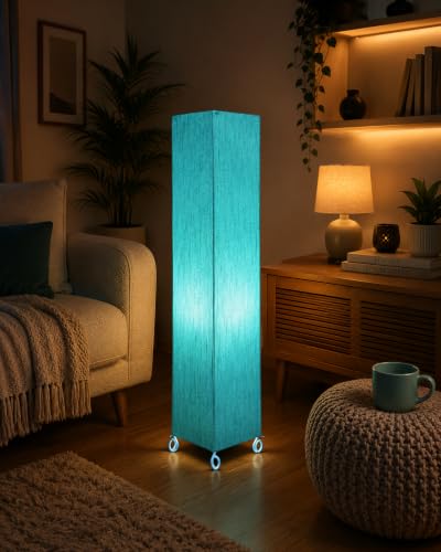 Image of Cotton Fabric Floor Lamp for Bedroom's Desk Lamp for LivingRoom, Bed Room, Office | Night Stand Dimmable Room Floor Lamp for Reading Corner Lamp | Bulb Included