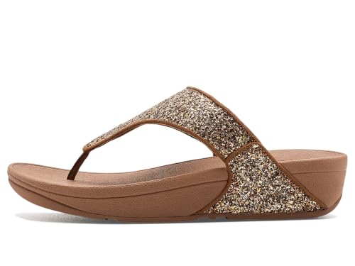 Image of FitFlop Lulu Multi-Tonal Glitter Toe-Post Sandals