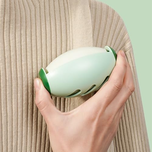 xolear 2 Stück Wiederverwendbare Fusselrolle, Waschbare Klebrige Gel Fusselrolle Ball, Tierhaarentferner Fusselrollen, Kompakt Tragbar Fusselroller für Tierhaare Kleidung Haare Staub (Grün, Weiß)