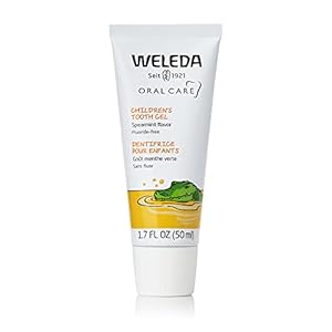 Weleda Oral Care Childrens Tooth Gel, 1.7 Fluid Ounce, Fluoride Free, Spearmint Flavor, Plant Rich Toothpaste with Calendula, Silica and Fennel