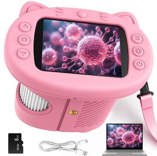 Yidoroye 1000X 2.4" HD Handheld Digital Microscope for Kids, STEM Toys for 3-15 Year Old Boys Girls Gifts Birthday Presents, Portable Miniscope with Photo & Video Edu Gift USB Rechargeable