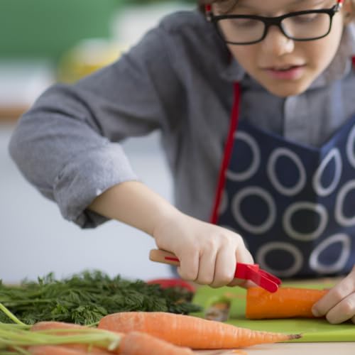 Opinel Le Petit Chef, Kinder Sparschäler, Rostfrei, Edelstahl, Buchenholz, Rot, M – Ansicht 9