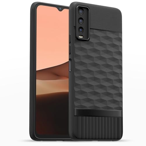 Image of Outlouders Bumper Case for Vivo Y12s / Y20 / Y20i / Y20G | Full Camera Protection | TPU Soft Flexible Shockproof Back Cover (Black)
