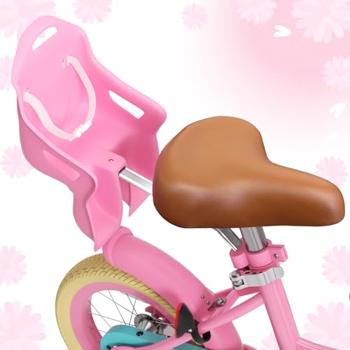 Image of XJD Girls Bike for Toddlers 3-9 Years Old Kids, 12 14 16 Inch Kids Bike with Training Wheels, Streamers, Basket and Doll Seat