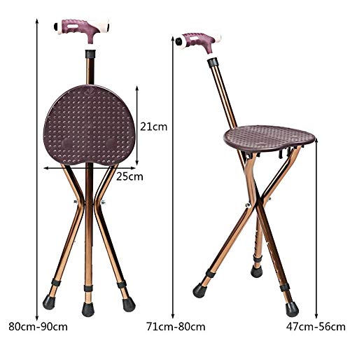 Muletas Times bastón silla plegable para evitar fatiga en eventos 4