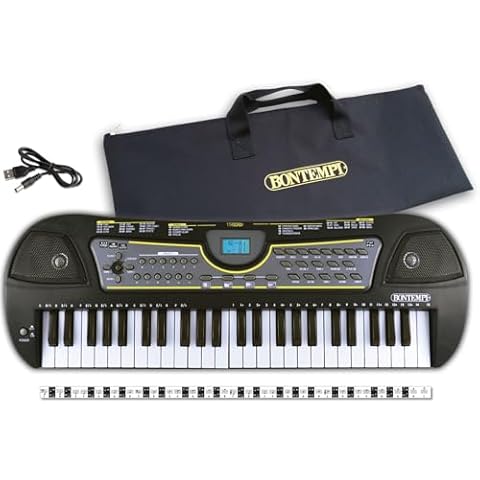 Bontempi 154909 Keyboard, Black/White Cover