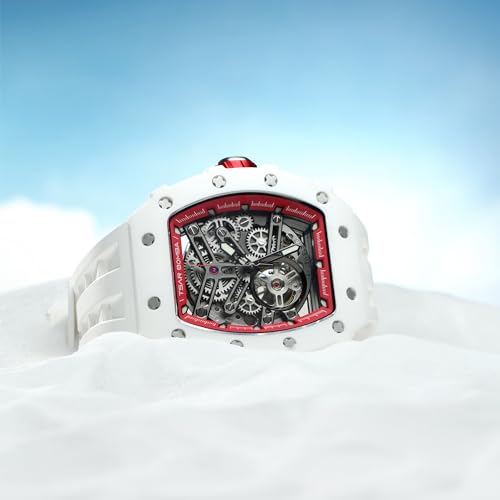 Image of TSAR BOMBA Mens Luxury Watch Automatic Watches for Men 50M Waterproof Japanese Mechanical Movement Tonneau Stainless Steel Case Sapphire Glass Big Face Cool Unique Fashion Gift Men
