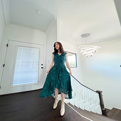 FIFSY Women Sparkly Ankle Boots Sequin Glitter Booties Chunky High Heels Gold US9.5 EU404