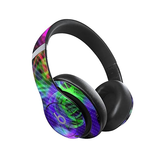 Image of MightySkins Carbon Fiber Skin Compatible with Beats Studio Pro - Neon Splatter | Protective, Durable Textured Carbon Fiber Finish | Easy to Apply
