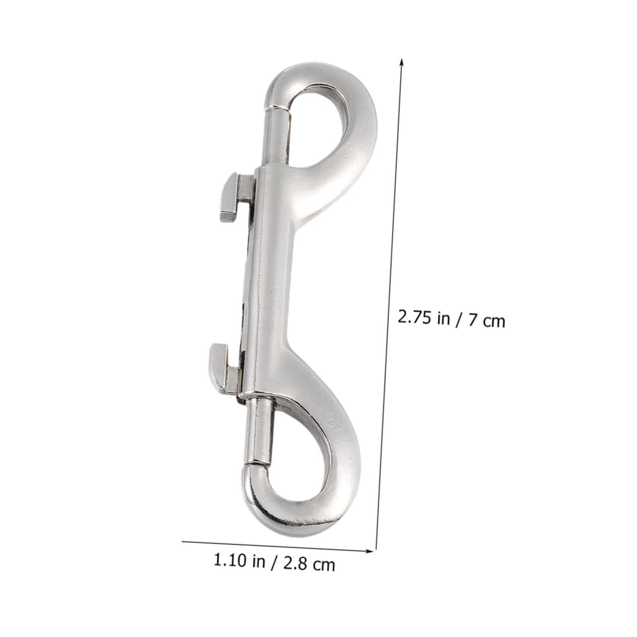 INOOMP 12pcs Metal Snap Hooks for Dog Leash Dual-Ended Snap Clips Heavy Duty for Backpack Pet Supplies