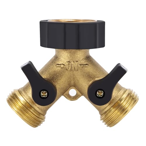 Jesustree Robinet Double Machine a Laver, Y-Distributeur Répartiteur Raccord Robinet Tuyau d'Arrosage pour Tuyaux d'alimentation 3/4
