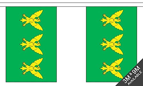 Flagtex Caernarfonshire Fabric Bunting – 3m with 10 Flags – Premium Indoor & Outdoor Decoration — image 1