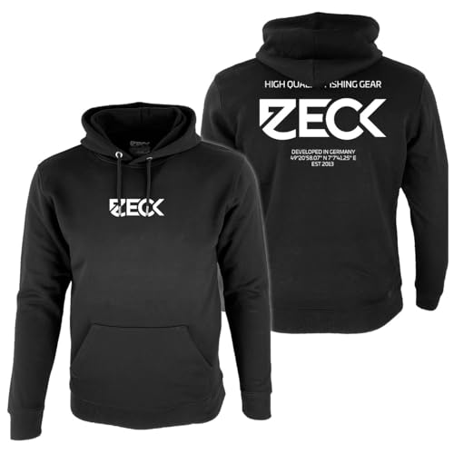 ZECK Hoodie Black - Hochwertiger Hoodie mit Front- & Backprint - L