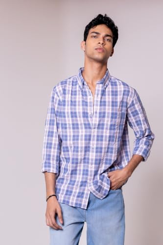 Image of Men's Regular Fit Reversible Checkered Shirt