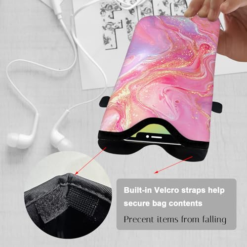 Image of Neoprene Cell Phone Sleeve Pouch Case Bag with Crossbody Strap Neck Lanyard for Women 7.1 X 3.9 in Gilding