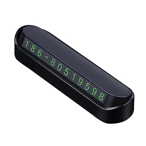 Targa Temporanea per Auto con Numeri Magnetici Fluorescenti Numero Telefono Rimovibile Nero Design Compatto per Privacy e Facilità Uso