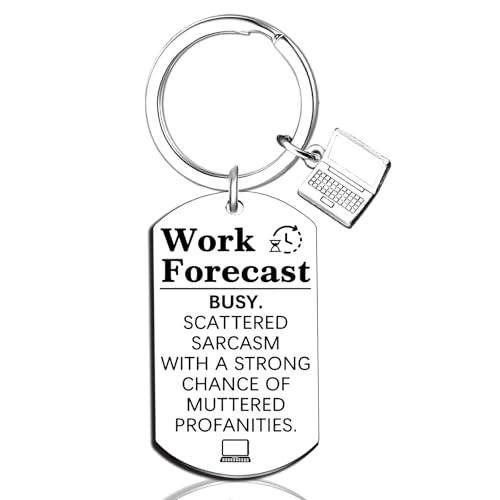 UIWIHHP Cool Gifts for Co Workers Funny Work Keychain White Elephant Gifts for Work Unique...