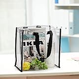 Suwimut 12 Pack Clear Tote Bags Stadium Approved, Transparent PVC Shoulder Handbag for Women, Clear See Through Plastic Tote Bags with Handles for Shopping, Work, Sports Games, School, Concert - Image 7