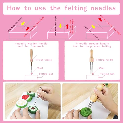 Image of Complete Wool Felting Tools, Needle Felting Kit, Needle Felting Tools with 90Pcs Needle Felting Needles, 3Pcs Needle Bottles,2Pcs Needle Felting Pen,Needle Felting Tools for Beginner,Professional