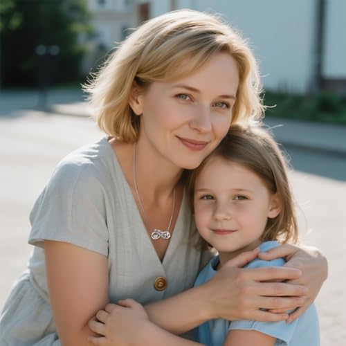 Fenthring Elephant Necklace Sterling Silver Mothers Day Infinity Mama Elephant Necklaces for Women Mom Heart with Birthstones Gifts3