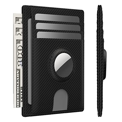 Portefeuille fin minimaliste pour homme pour AirTag pour éviter la perte et le vol RFID