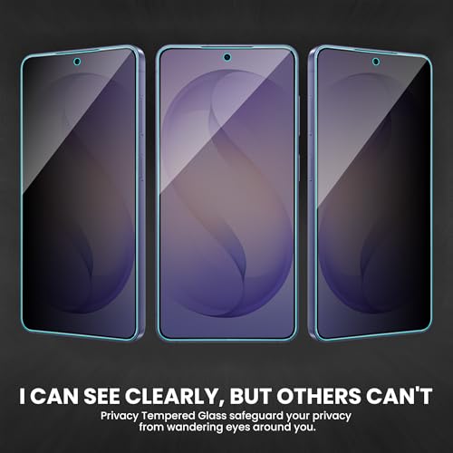 Image of FIRST MART Privacy Tempered Glass for Samsung Galaxy S26 With Cable Guard & Installation Kit | Anti-Spy 9H Screen Protector, Edge-to-Edge, Case-Friendly | Black