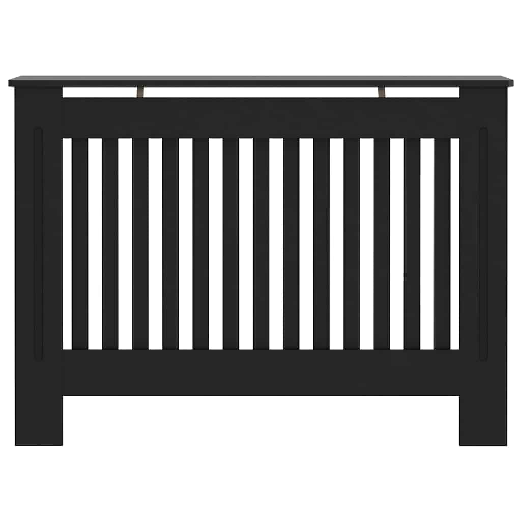vidaXL Copertura per Radiatore Nera 112x19x81,5 cm in MDF