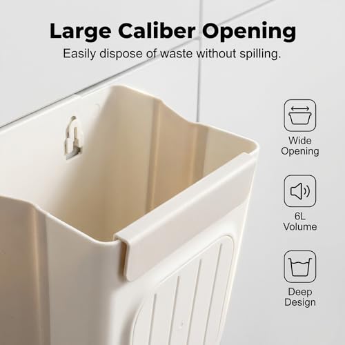 Caneca de basura plegable para colgar, 6 L, rectangular miniatura 6