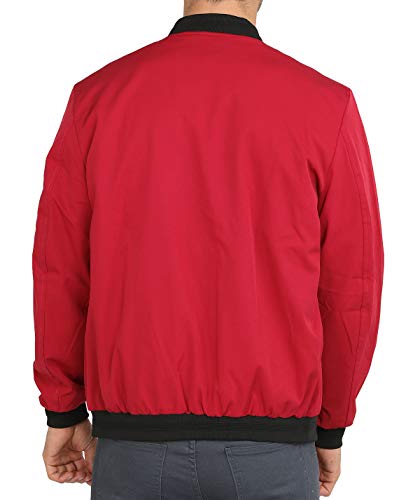 Wulful Mens Casual Lightweight Jacket Softshell Flight Bomber Jacket Varsity Windbreaker #TOP1