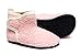 Hayeabi Toddler Kids Lightweight Winter Fuzzy Warm Indoor Outdoor House Slippers Non-Slip Grip Comfy Home Floor Shoes for Boys Girls (Ha20065Pink21)
