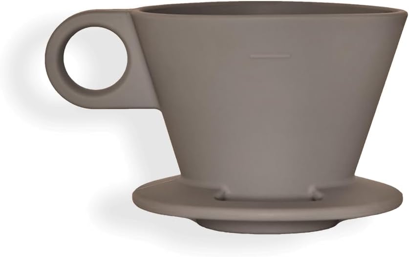 Verve Dwell Dripper Pour Over Coffee Maker, Non-Electric, Manual Brew (Grey) + Dwell Dripper Coffee Filter Pack – Premium Coffee Filters for Smooth and Consistent Brewing, 90-Count