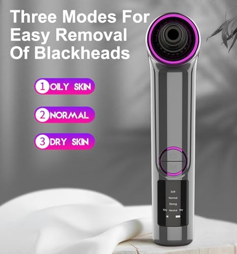 Image of Docoss Ultrasonic Black head Remover Tool with Heating Mode -Rechargeable White heads & Blackhead Removal Machine for Nose with 5 Suction Levels and Probes, 2 in 1 Pore Cleaner for Brighter Face