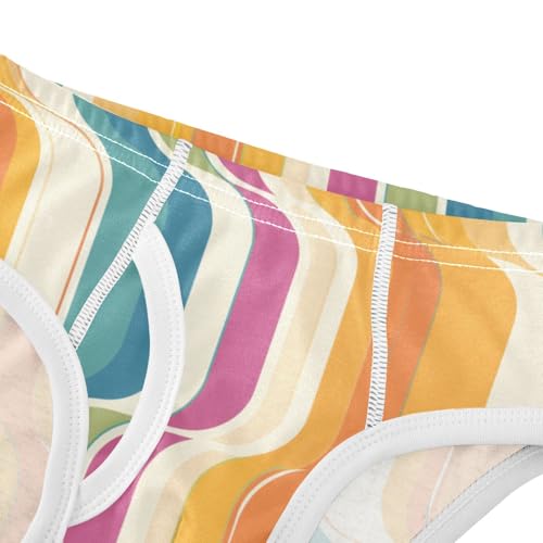 Abstract Rainbow Stripes Toddler Boys Cotton Kids Underwear Breathable Undies4