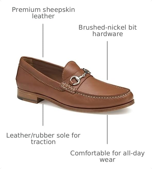 Image of Johnston & Murphy Baldwin Bit Loafer Dress Casual Slip-On Shoe