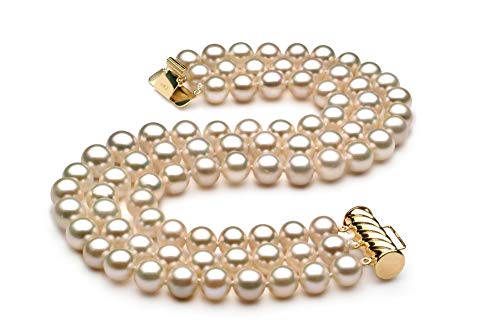 Dianna White 6-7mm Tripple Strand AA Quality Freshwater Cultured Pearl Bracelet for Women2