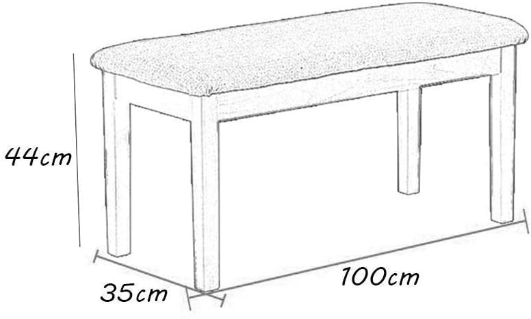 Repose-pieds ottoman en coton et lin avec assise longue de 110 cm