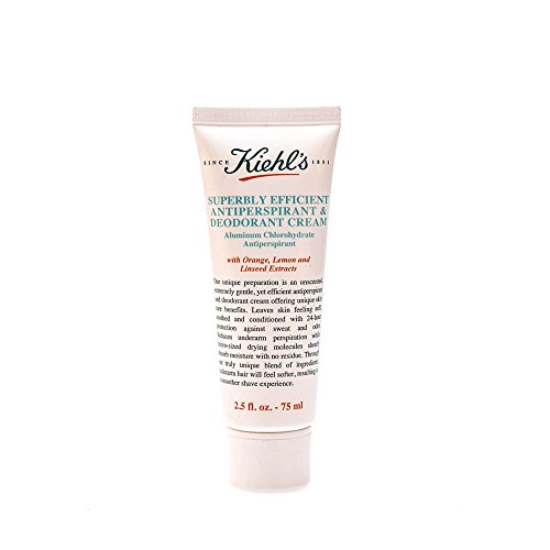 KIEHL'S Superbly Efficient Antiperspirant & Deodorant Cream, 75 ml, pflegende Deo-Creme für Männer, Antitranspirant mit 24 h Schutz, neutral duftend