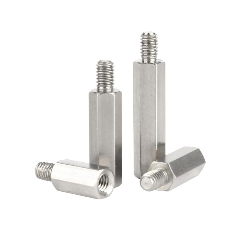 ORANXIN M5 x 25 +8mm 5 Pcs Stainless Steel 304 Standoff Screws Single end Female Threaded Studs Hex Spacer Brass Standoffs PCB Motherboard Hexagonal