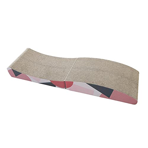 Fenteer Cama ondulada arranhadora dobrável arranhador para gatos em ambientes internos