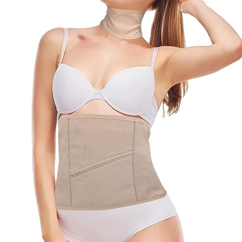 Beisto 2pcs Castor Oil Packs Set Waist Neck Cover Packs Warp Sleep Aid Belt Reusable Essential Oil Assisted Adjustable Stomach Castor Oil Pack, Onesize, Beige
