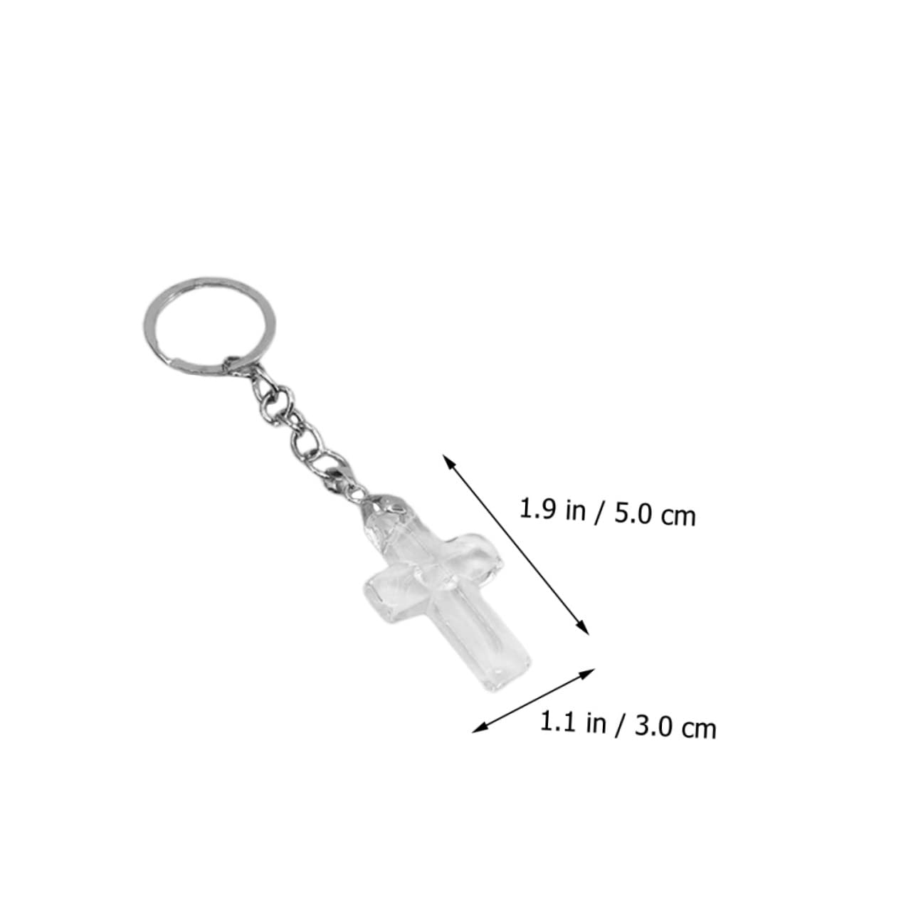 Portachiavi di cristallo IL Keychain chiave Keeychain religioso nome arredamento portachiavi cristalli pendenti per la decorazione Cristallo bianco