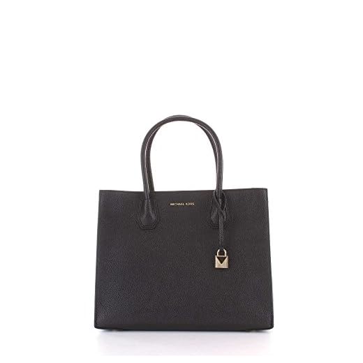 Michael Kors Mercer, Borsa Tote Donna, Nero (Black), 12.7x21.6x23.2 centimeters (W x H x L)
