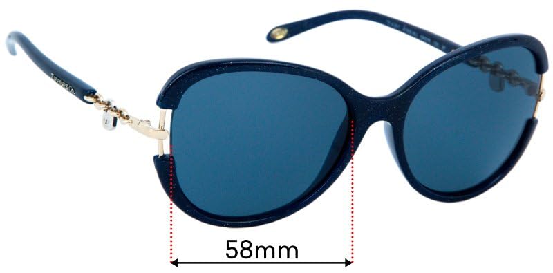 Replacement Sunglass Lenses Compatible for Tiffany & Co TF 4067 58mm (Non-Polarized SFx Edge Brown Gradient Hardcoat Pair)3