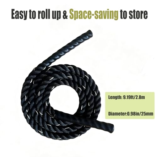 Jump Rope, Weighted Jump Rope for Fitness, 9.2ft Heavy Jumping Ropes for Exercise, Adult Workout Rope for Men & Women Improve Strength, Skipping Rope for Gym Training, Home Workout - Image 5