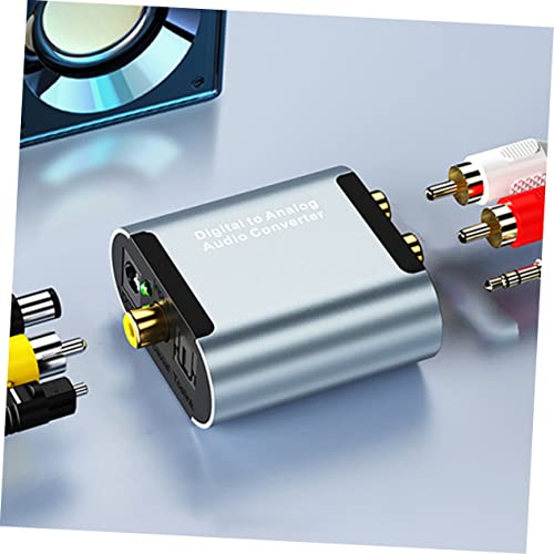 Convertidor digital a analógico de audio Hemobllo coaxial a RCA en aluminio 5
