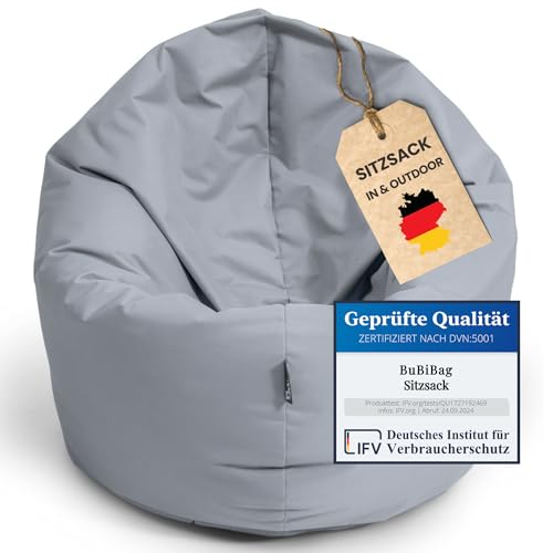 BuBiBag 2in1 - Sitzsack Sitzkissen Jogakissen für Erwachsene, Kinder und Jugendliche - Indoor & Outdoor Beanbag - Gaming Sitzsack