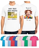 Personalised Tshirt for Men or Women : Stand out from the crowd with a customised t-shirt featuring your own text, image, or photo. Custom T Shirt - High-Quality Material: Made with premium fabrics, our personalised t-shirts are comfortable to wear a...