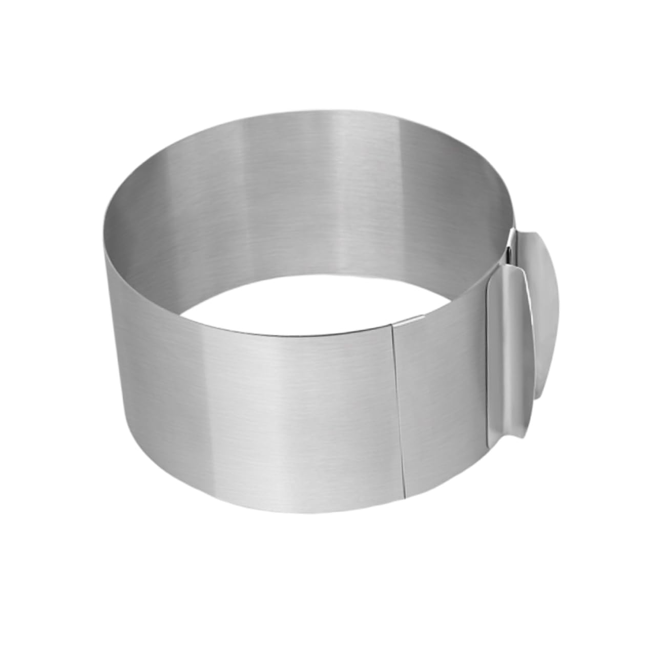 1Pc Adjustable Stainless Steel Mousse Cake Mold Round Cutter Non Stick Baking Tool for Easy Demoulding Microwave Dishwasher Safe for Cakes